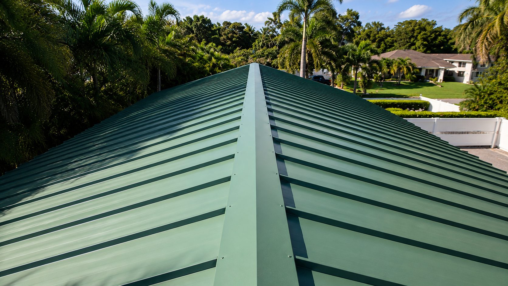 Premium metal roof ridge detail